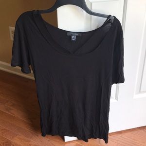 Black shirt with chest string design